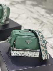 Uubags | Prada nappa antique leather multi-pocket shoulder bag Green 23x10x8cm - 4