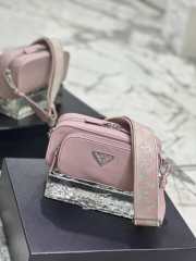 Uubags | Prada nappa antique leather multi-pocket shoulder bag pink 23x10x8cm - 6