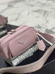 Uubags | Prada nappa antique leather multi-pocket shoulder bag pink 23x10x8cm - 3