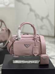 Uubags | Prada antique nappa leather multi-pocket top-handle bag pink 24.5x14x8cm - 1