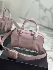 Uubags | Prada antique nappa leather multi-pocket top-handle bag pink 24.5x14x8cm - 3