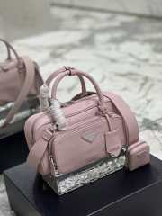 Uubags | Prada antique nappa leather multi-pocket top-handle bag pink 24.5x14x8cm - 5