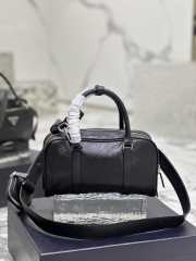 Uubags | Prada antique nappa leather multi-pocket top-handle bag black 24.5x14x8cm - 2