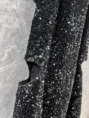 Uubags | YSL Sparkly Black Dress With Hood - 3