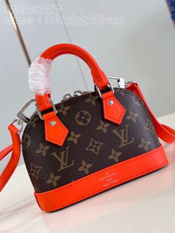 Uubags | Louis Vuitton M82717 Nano Alma Monogram Canvas/ Orange Bag 18x12x8cm