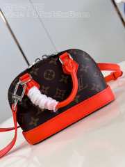 Uubags | Louis Vuitton M82717 Nano Alma Monogram Canvas/ Orange Bag 18x12x8cm - 5