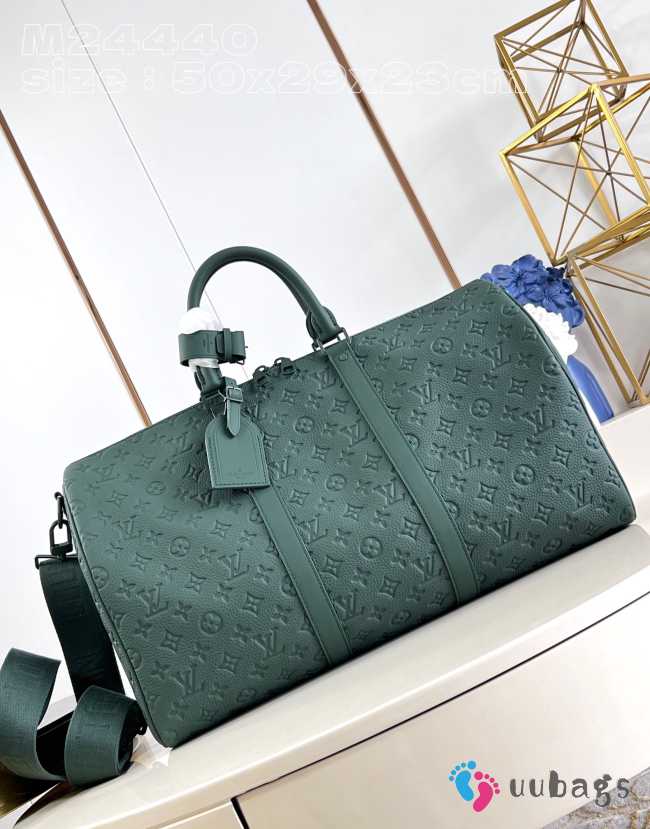 Uubags | Louis Vuitton M24440 Keepall Bandoulière In Forest Green 50x29x23cm - 1