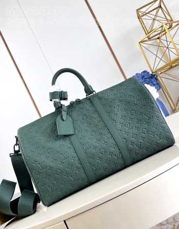 Uubags | Louis Vuitton M24440 Keepall Bandoulière In Forest Green 50x29x23cm