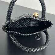 Uubags | Bottega Veneta Mini Tosca Black Leather Bag 20x15.5x7cm - 3