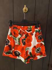 Uubags | D&G cotton poplin shorts with anemone print multi-colored - 3