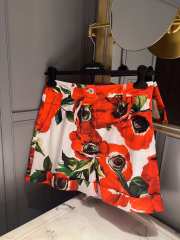 Uubags | D&G cotton poplin shorts with anemone print multi-colored - 2