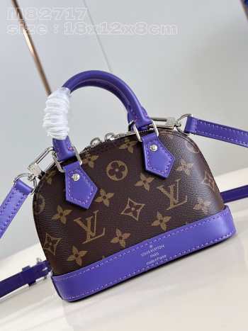 Uubags | Louis Vuitton M82717 Nano Alma Monogram Canvas/ Purple Bag 18x12x8cm