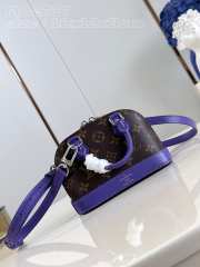 Uubags | Louis Vuitton M82717 Nano Alma Monogram Canvas/ Purple Bag 18x12x8cm - 3