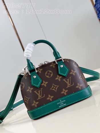 Uubags | Louis Vuitton M82717 Nano Alma Monogram Canvas/ Green Bag 18x12x8cm