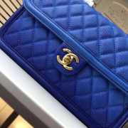 Uubags | Chanel sunset on the sea blue flap bag wwith caviar leather 26x17x6cm - 2