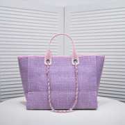 Uubags | Chanel Deauville shopping tote purple tweed 38x29x17cm - 3