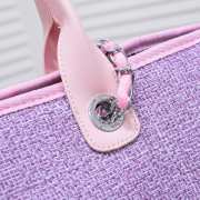 Uubags | Chanel Deauville shopping tote purple tweed 38x29x17cm - 6