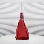 Uubags | Chanel Deauville shopping tote red tweed 38x29x17cm - 4