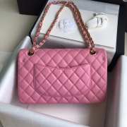 Uubags | Chanel Caviar Classic Flap Bag with Gold Hardware in Light Pink 25cm - 3