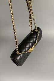 Uubags | Chanel 23S Black Wallet On Chain With Small Charms - 4