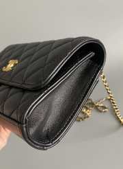 Uubags | Chanel 23S Black Wallet On Chain With Small Charms - 2