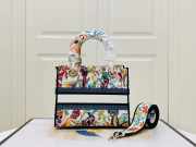 Uubags | Dior Lady D-lite Bag White Multicolor Toile de Jouy Fantastica Embroidery - 3