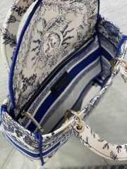 Uubags | Dior Small Book Tote Blue and White Toile de Jouy Soleil Embroidery - 3