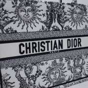 Uubags | Dior Medium Book Tote Black and White Toile de Jouy Soleil Embroidery - 5