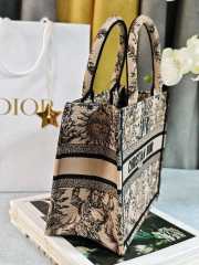 Uubags | Dior Small Book Tote Beige and Black Toile de Jouy Soleil Embroidery - 3