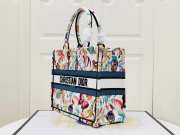 Uubags | Dior Medium Book Tote White Multicolor Toile de Jouy Fantastica Embroidery - 6