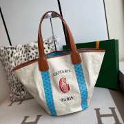 Uubags | Goyard Reversible Belharra White Coated Canvas Tote Bag 57x27x35cm - 1