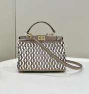 Uubags | Fendi Peekaboo shoulder bag in beige 24x10.5x18.5cm - 1