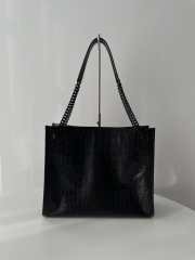 Uubags | Niki Shopping In Black Crocodile-Embossed Leather Bag 33x27x11,5cm - 2