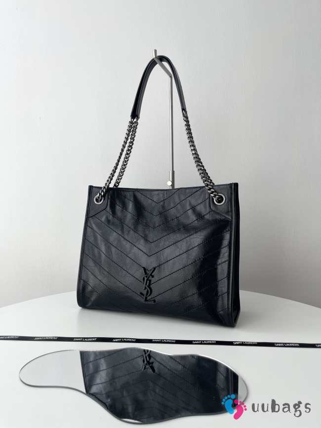 Uubags | Niki Shopping In Crinkled Vintage Leather Bag 33x27x11,5cm - 1