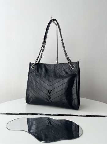 Uubags | Niki Shopping In Crinkled Vintage Leather Bag 33x27x11,5cm