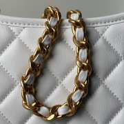 Uubags | Chanel Hobo Bag Calfskin and Gold-Tone Metal White 20x24x6cm - 4