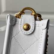 Uubags | Chanel Hobo Bag Calfskin and Gold-Tone Metal White 20x24x6cm - 2