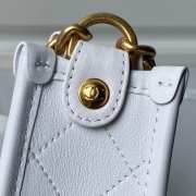 Uubags | Chanel Hobo Bag Grinded Denim & Gold Metallic White 20x24x6cm - 3