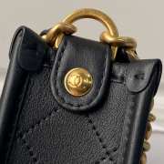 Uubags | Chanel Hobo Bag Grinded Denim & Gold Metallic Black 20x24x6cm - 4