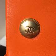 Uubags | Chanel Foldable Bag Pearlescent Lambskin, Imitation Pearls & Orange Metal Orange - 6