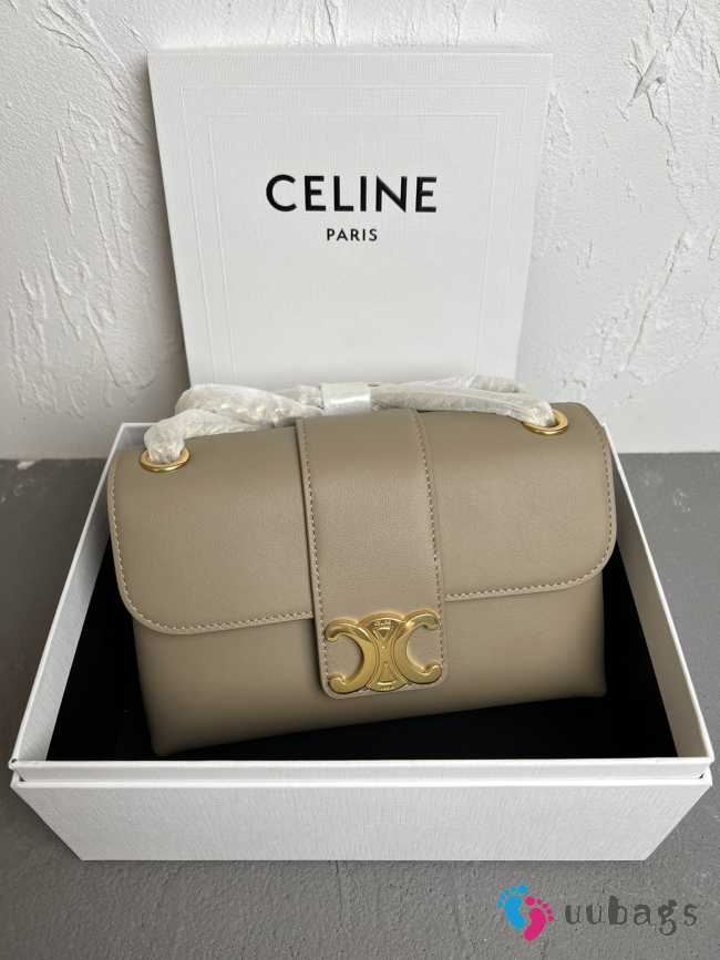 Uubags | Teen Celine Victoire Bag In Supple Calfskin Taupe 23.5x14x8cm - 1