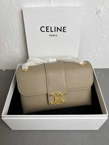 Uubags | Teen Celine Victoire Bag In Supple Calfskin Taupe 23.5x14x8cm