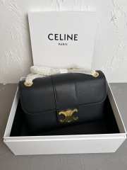 Uubags | Teen Celine Victoire Bag In Supple Calfskin Black with Gold Metal 23.5x14x8cm - 1