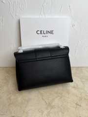 Uubags | Teen Celine Victoire Bag In Supple Calfskin Black with Silver Metal 23.5x14x8cm - 6