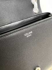 Uubags | Teen Celine Victoire Bag In Supple Calfskin Black with Silver Metal 23.5x14x8cm - 2