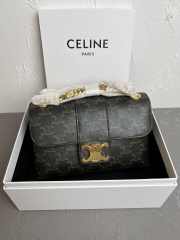 Uubags | Teen Celine Victoire Bag In Triomphe Canvas Tan with Gold Metal 23.5x14x8cm - 1