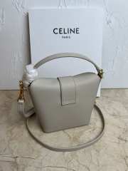 Uubags | Celine Mini Bucket Triomphe In Smooth Calfskin Light Stone 13.5x12.5x5cm - 6