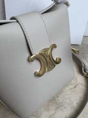 Uubags | Celine Mini Bucket Triomphe In Smooth Calfskin Light Stone 13.5x12.5x5cm - 5