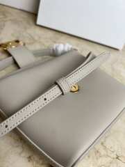 Uubags | Celine Mini Bucket Triomphe In Smooth Calfskin Light Stone 13.5x12.5x5cm - 4