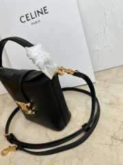 Uubags | Celine Mini Bucket Triomphe In Smooth Calfskin Black 13.5x12.5x5cm - 3